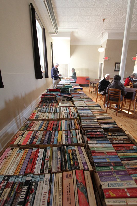 We had a used book or two available in the Old Town Hall. Beautifully set up by volunteers Liz and Moel Benoit.  2015 Delta Harvest Festival 2015