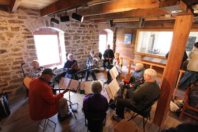 Fiddlers Plus entertained in the Old Stone Mill and later in the Old Town Hall.  Delta Harvest Festival 2015