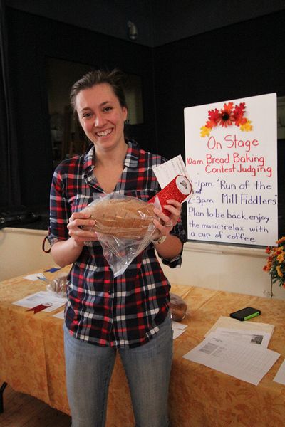 Stephanie Dobson with her prize winning loaf.