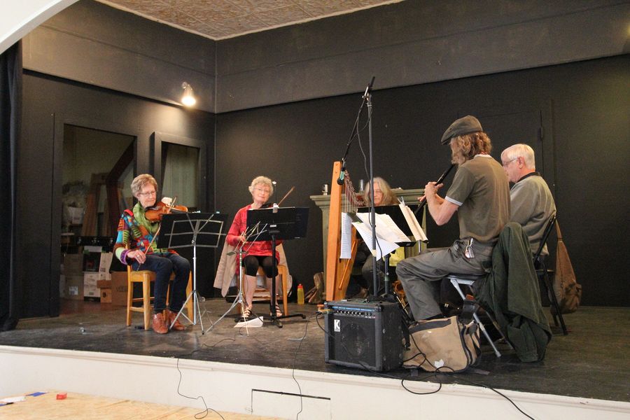 Musical group, Run of the Mill, in the Old Town Hall