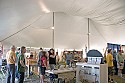 Under the Big Top.  We were located in the Heritage Tent - one of the many large tents set up for the IPM